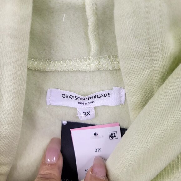 Grayson Threads 3X Luck Never Gives Graphic Hoodie Green Relaxed Fit - Picture 7 of 9